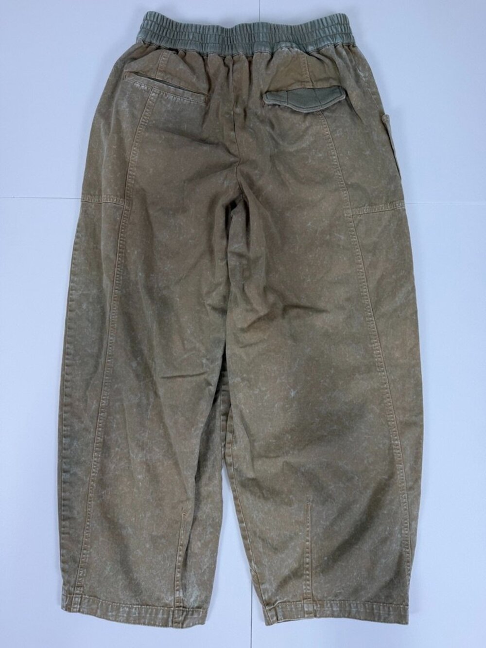 BDG Mineral Wash Utility Barrel Pants Green Tan Size L - Picture 2 of 6
